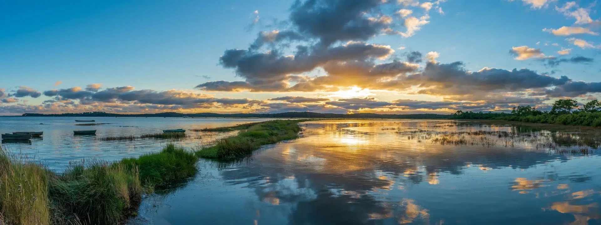 coucher de soleil sur le bassin d arcachon